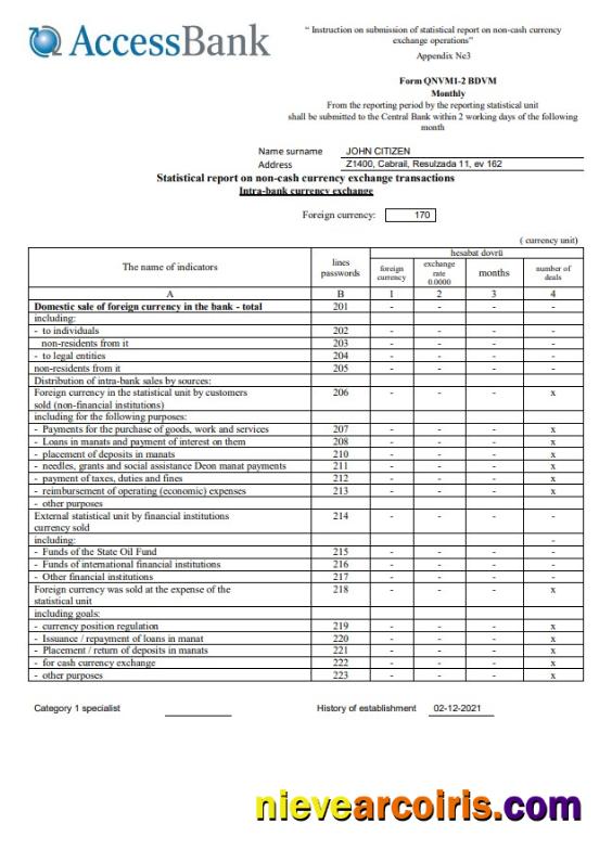 Azerbaijan Access Bank (english) Sample