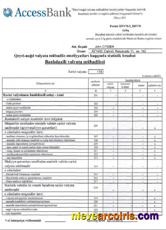 Azerbaijan Access Statement PSD Sample