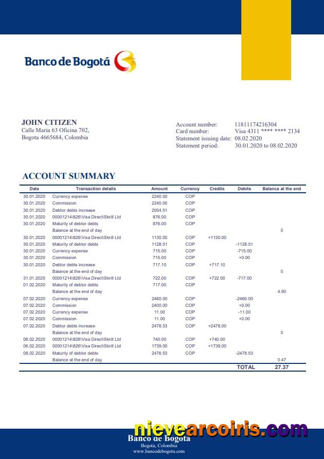 Colombia Banco De Bogotá Preview