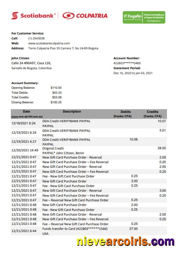 Colombia Scotiabank Colpatria Excel Pdf Preview