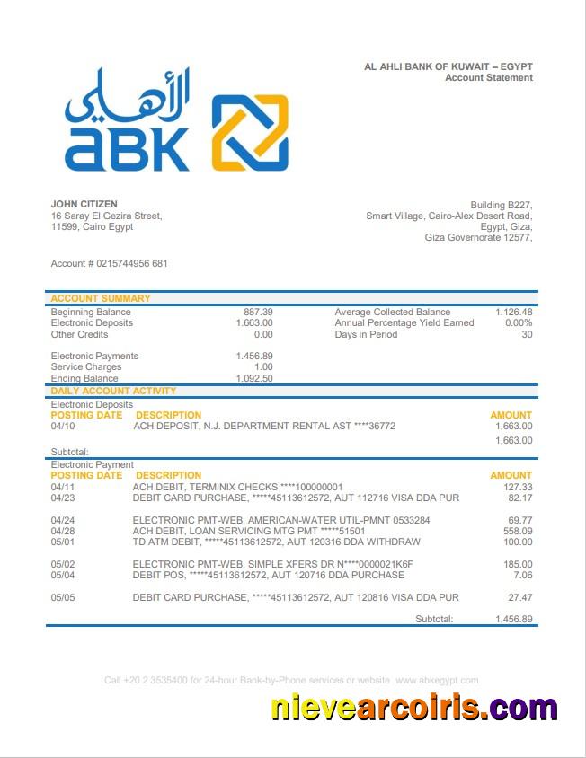 Egypt Al Ahli Bank Of Kuwait Egypt Photolook