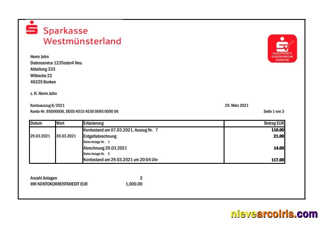 Germany Sparkasse Excel Pdf Preview