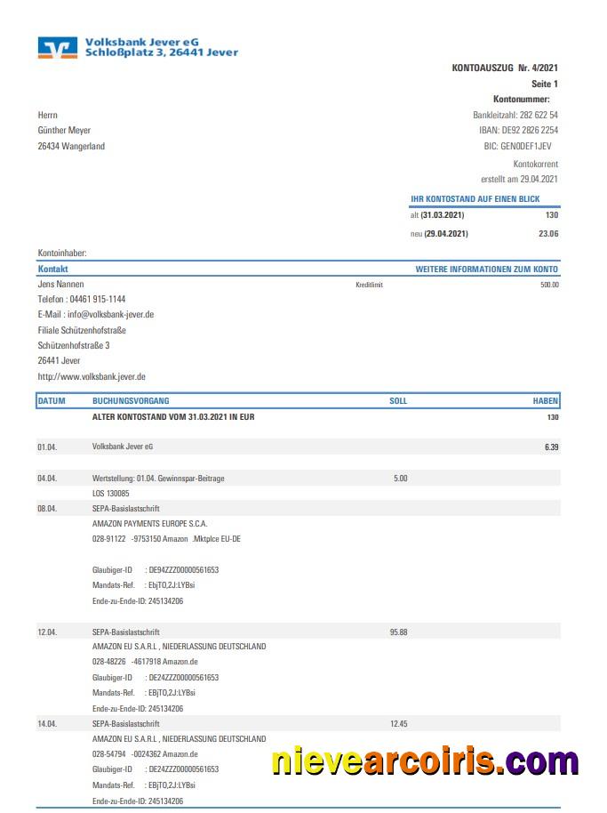 Germany Volksbank Jever Excel Pdf Preview