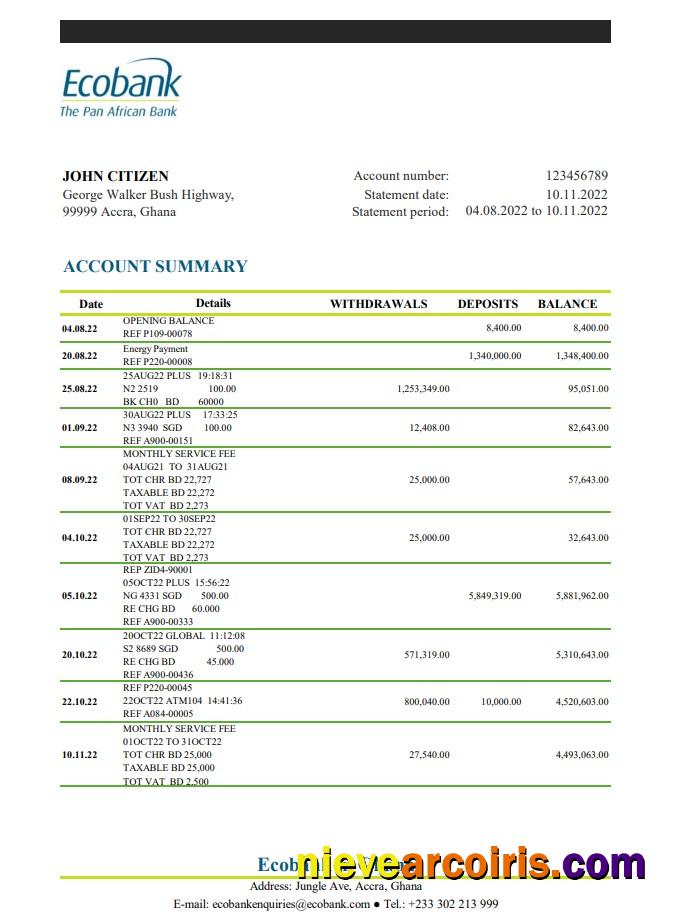 Ghana Ecobank Statement Photolook