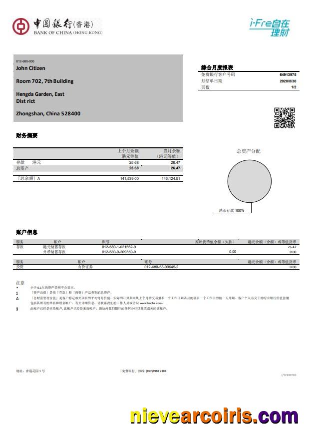 Hong Kong Bank Of China (Hong Kong) Template