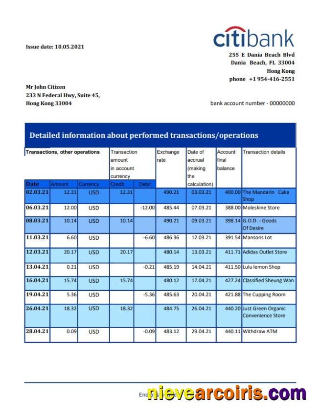 Hong Kong Citibank Excel Photolook
