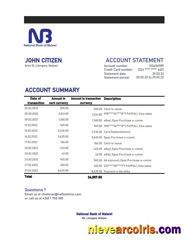 Malawi National Bank Of Malawi Statement Preview