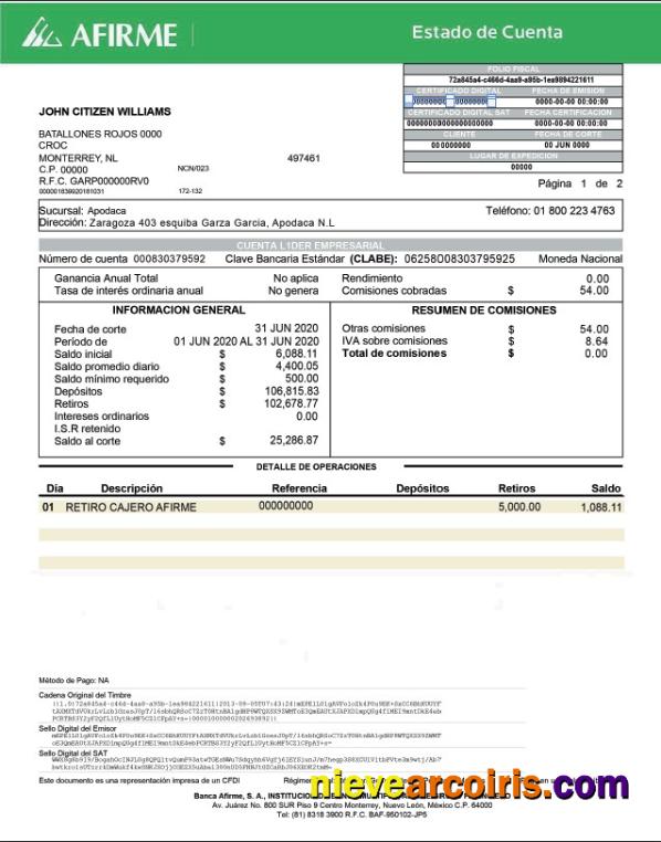 Mexico Afirme Bank Account St PSD Preview