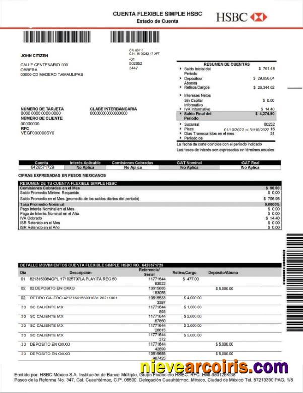 Mexico HSBC Template