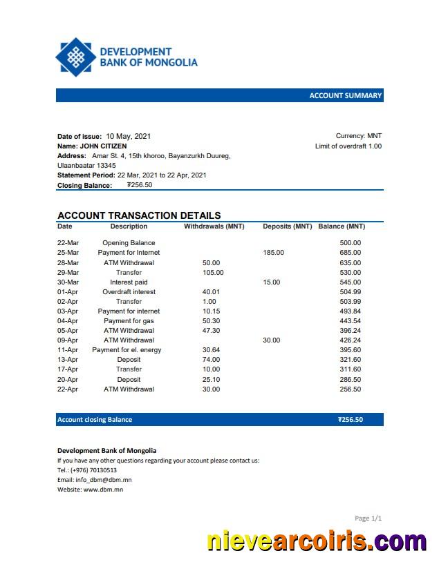 Mongolia Development Bank Of Mongolia Excel Pdf Photolook