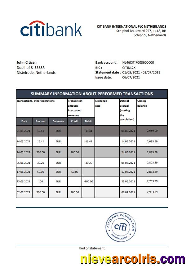Netherlands Citibank Excel Photolook