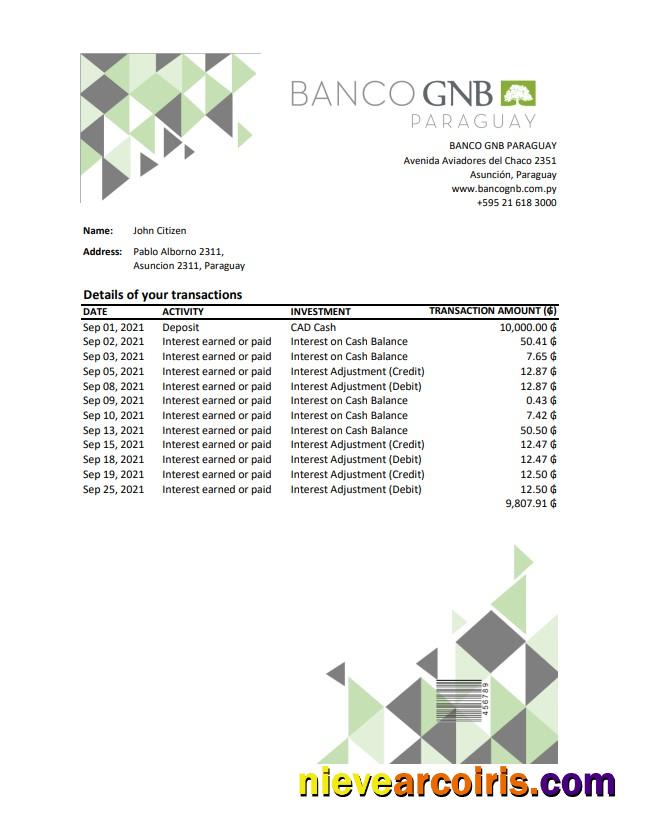 Paraguay Banco Continental S.A.E.C.A. Excel Pdf Preview