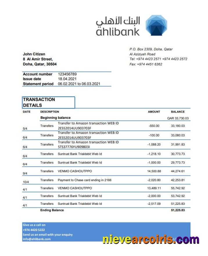Qatar Ahli Bank Excel Pdf Preview