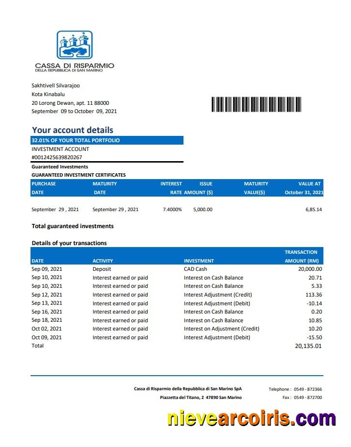 San Marino Cassa Di Risparmio Excel Pdf Sample