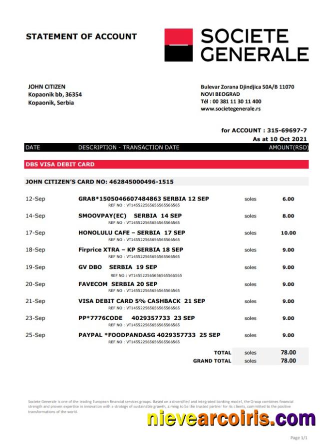 Serbia Societe Generale Excel Pdf Sample