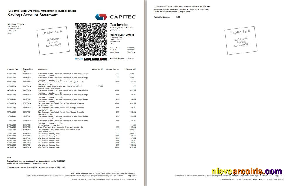 South Africa Capitec Bank St 2 Pages Scr Preview