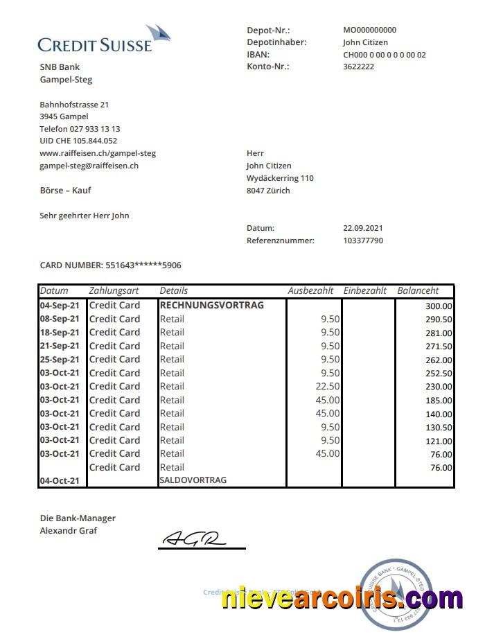 Switzerland Credit Suisse Excel Pdf Preview