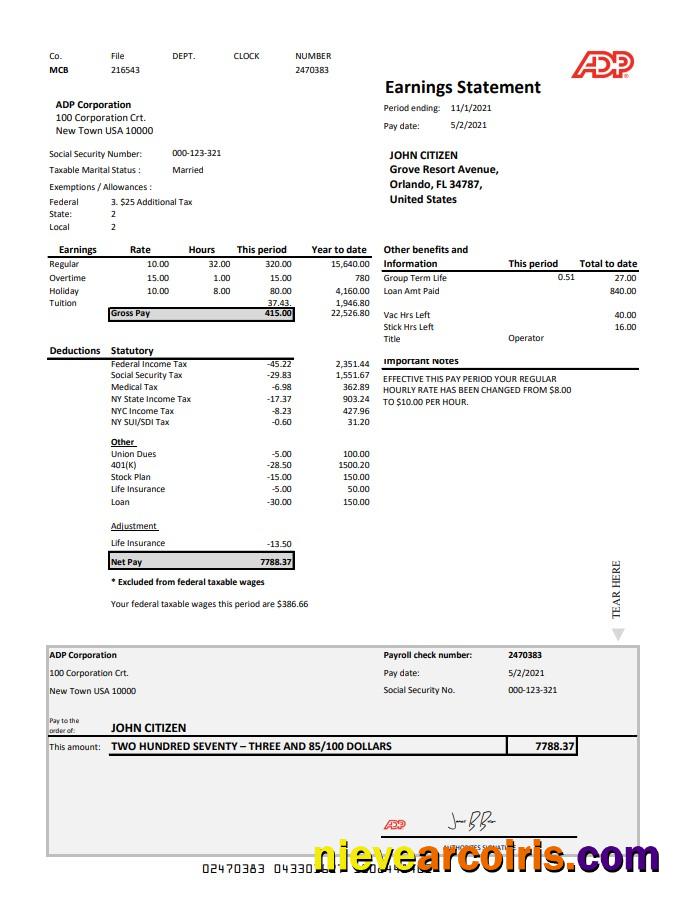 USA ADP Earnings St. Excel Pdf Preview