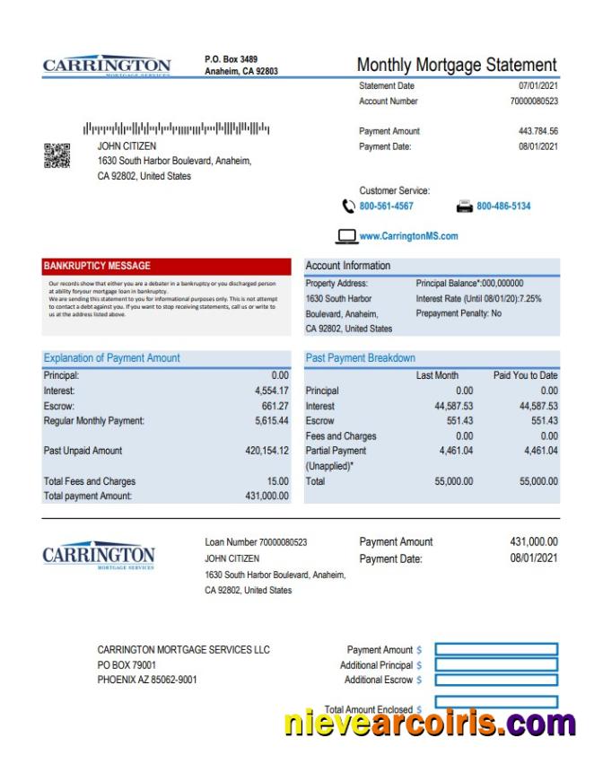 USA Carrington Mortgage Services Excel Pdf Photolook
