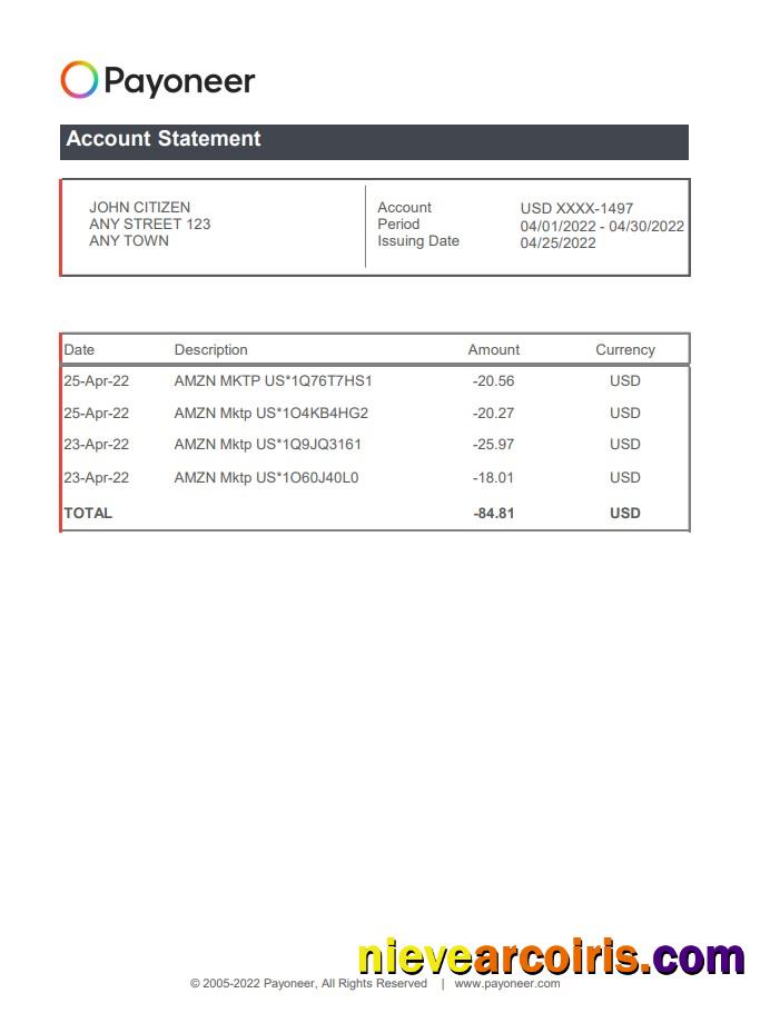 USA Payoneer Xls Photolook