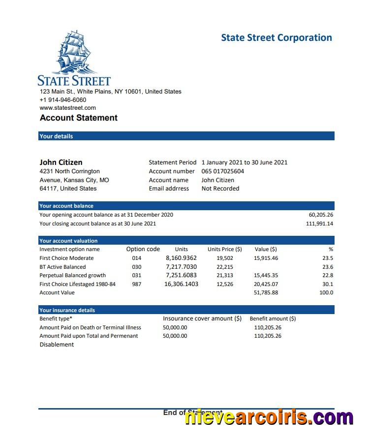 USA State Street Corporation Excel Pdf Preview