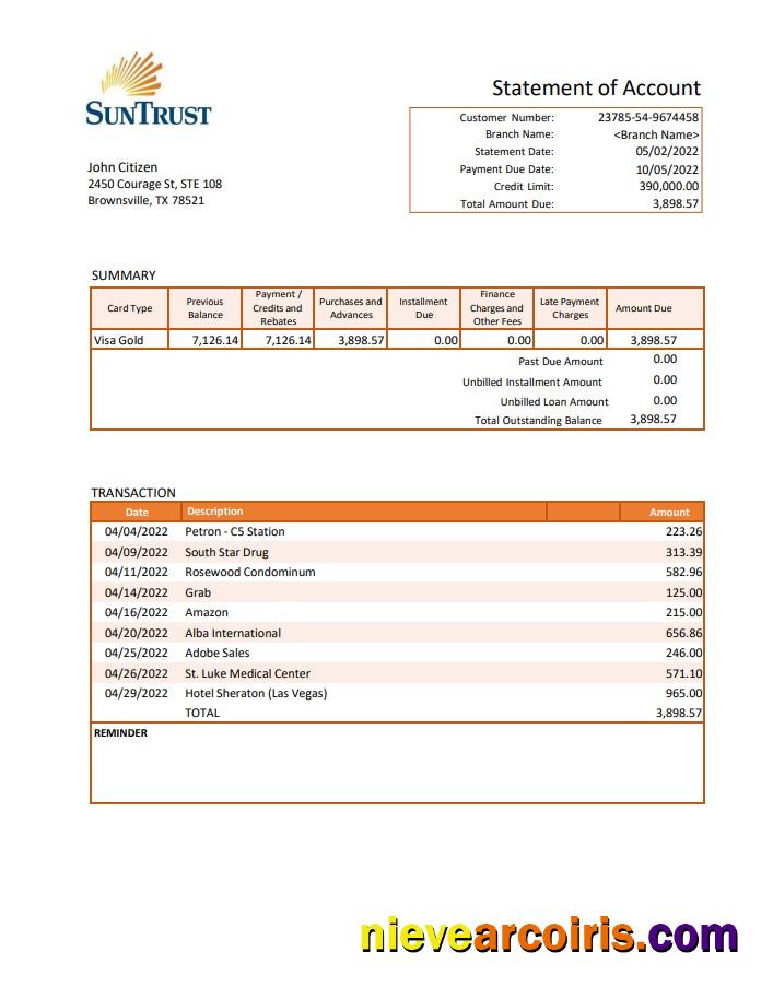 USA Suntrust VERSION 2 Template