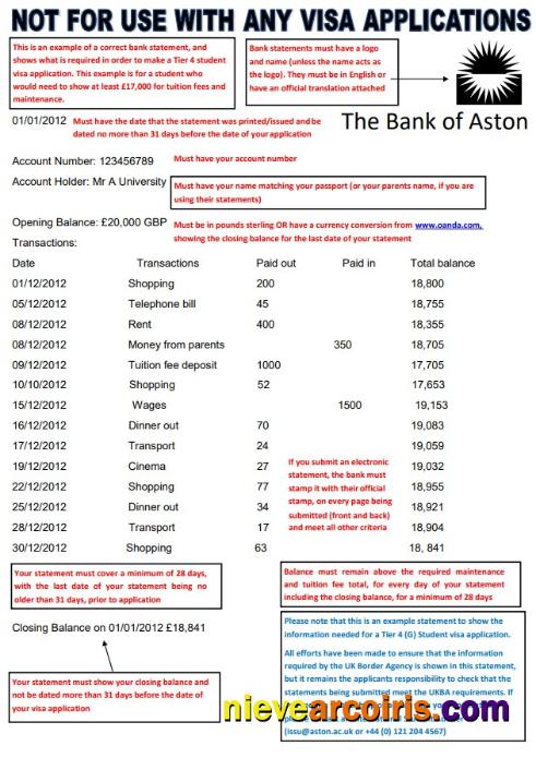Premium United Kingdom The Bank Of Aston Bank Statement Template In Word Format