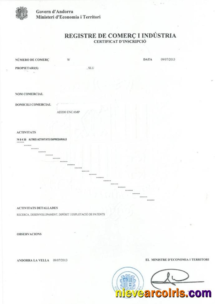 Andorra Commercial And Industrial Registration Preview