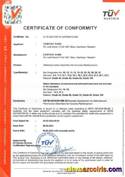Austria Certificate Of Conformity Preview
