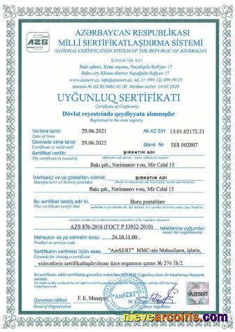 Azerbaijan Certificate Of Incorporation Sample