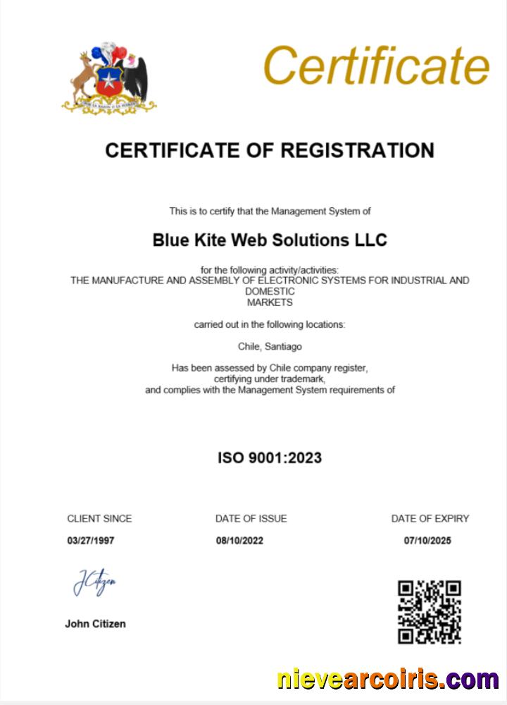 Realistic Chile Certificate Of Registration Word And PDF Template