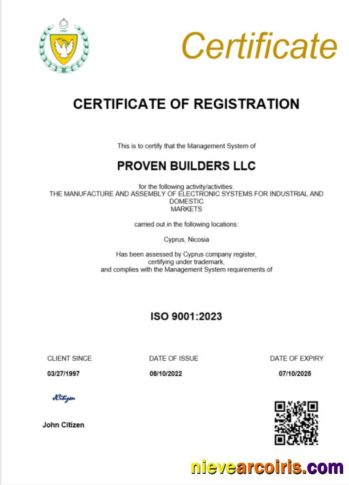 Editable Cyprus Certificate Of Registration Word And PDF Template