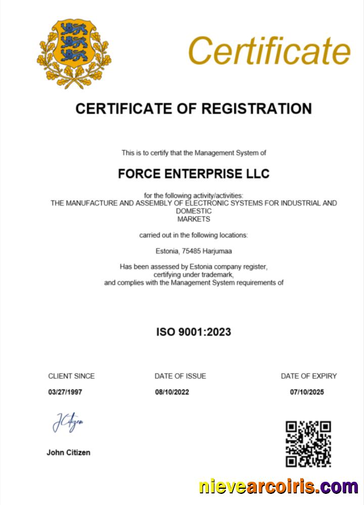 Professional Estonia Certificate Of Registration Word And PDF Template