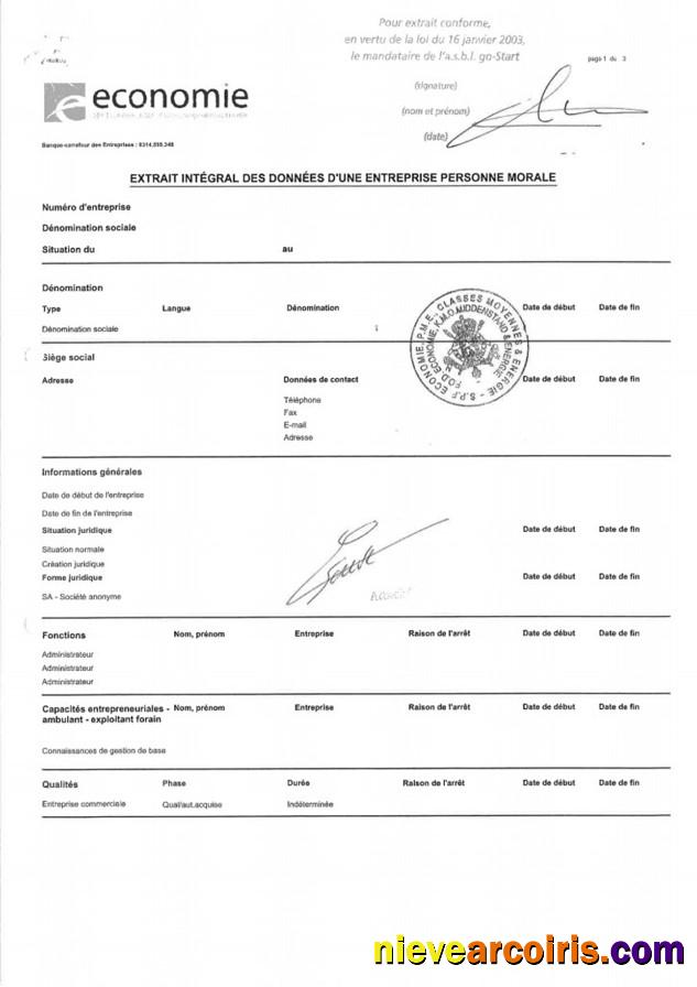 France Certificate Of Good Standing Preview