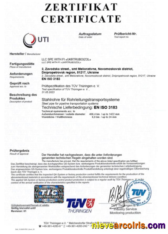 Premium Germany UTI Certificate Of Registration Word And PDF Template