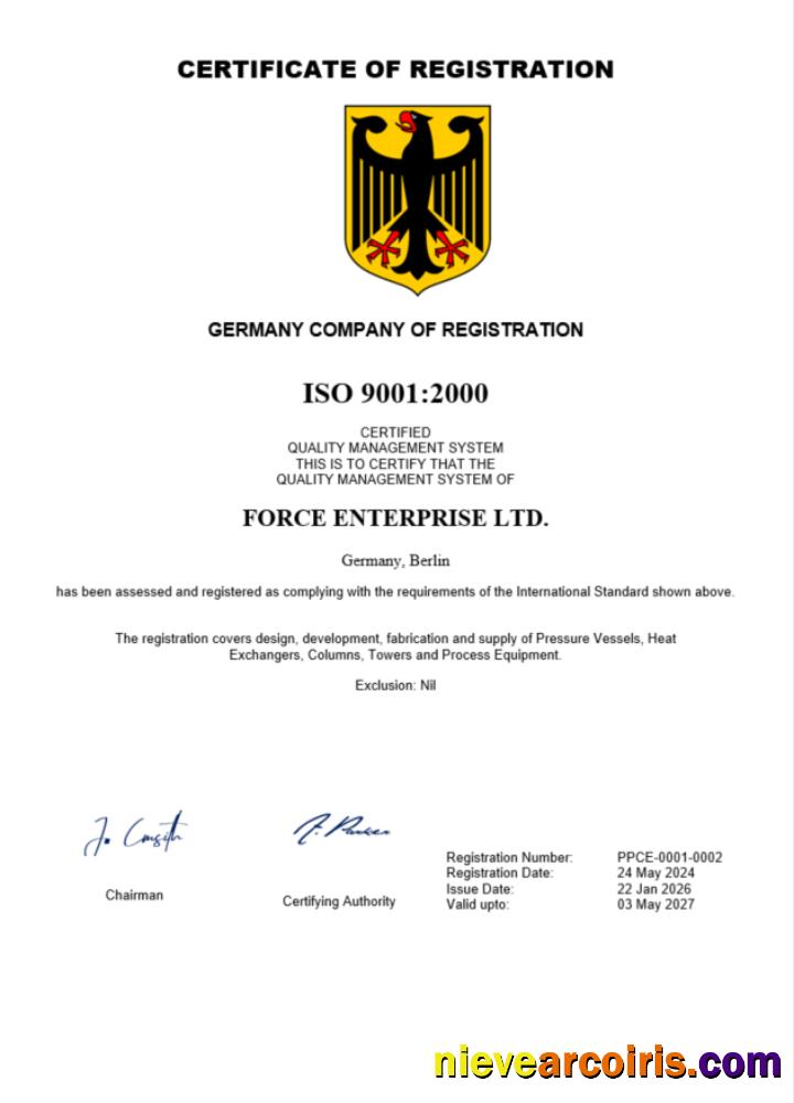 Premium Germany Certificate Of Registration Word And PDF Template