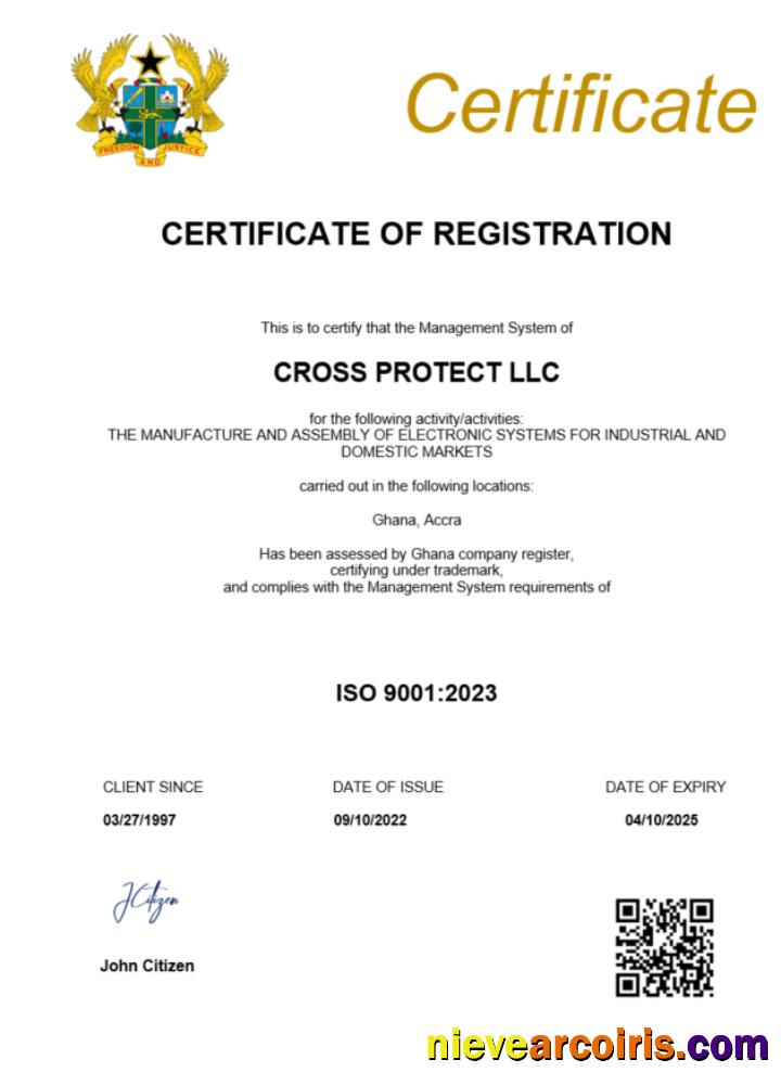 Editable Ghana Certificate Of Registration Word And PDF Template