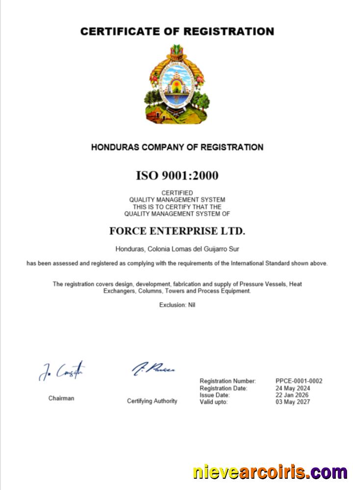 Editable Honduras Certificate Of Registration Word And PDF Template