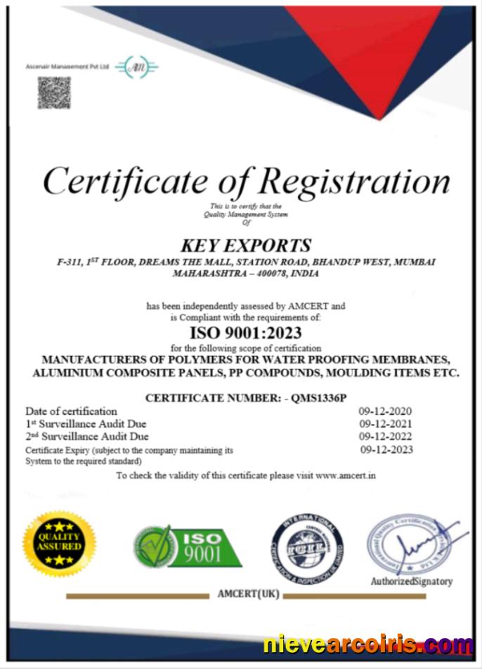 Editable India Key Export Certificate Of Registration Word And PDF Template