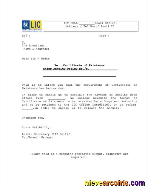 Realistic India Certificate Of Existence Word And PDF Template