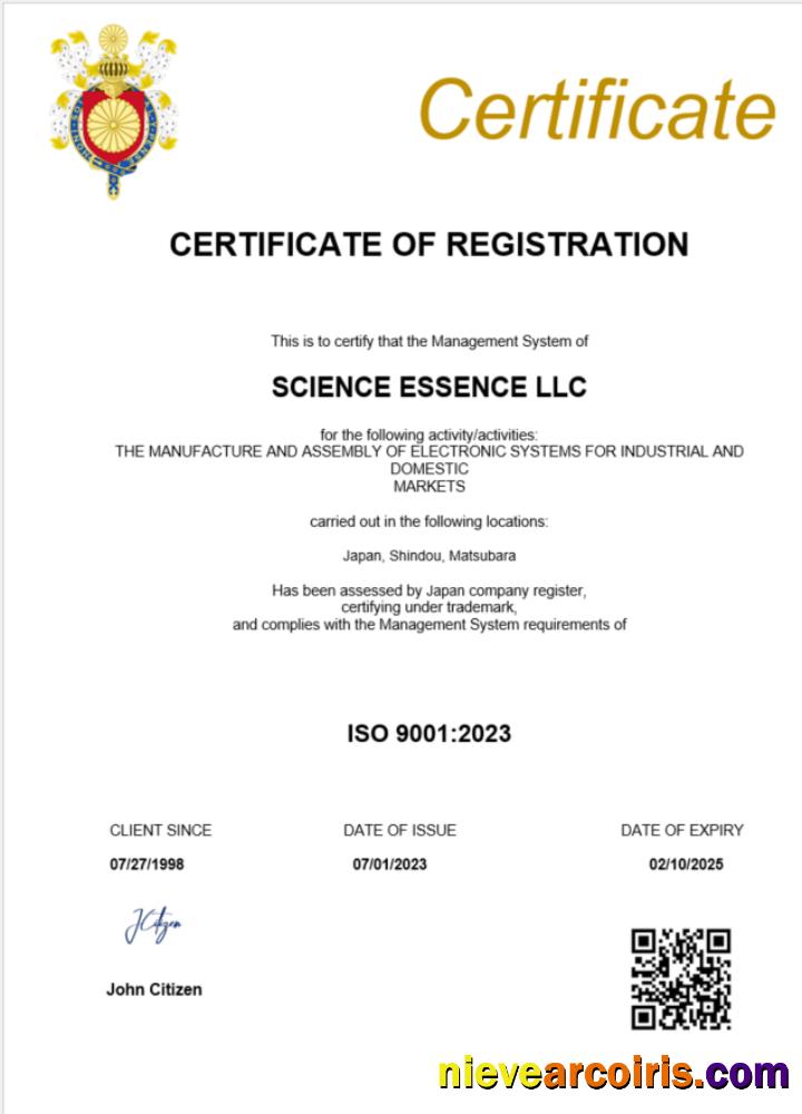 Editable Japan Certificate Of Registration Word And PDF Template