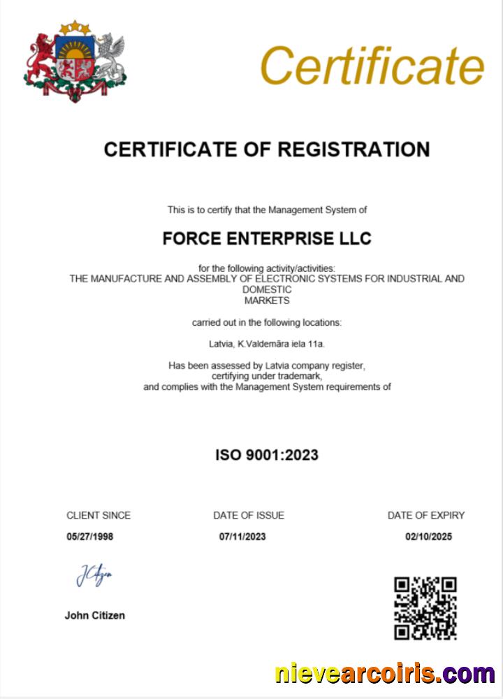 Realistic Latvia Company Registration Certificate Word And PDF Template