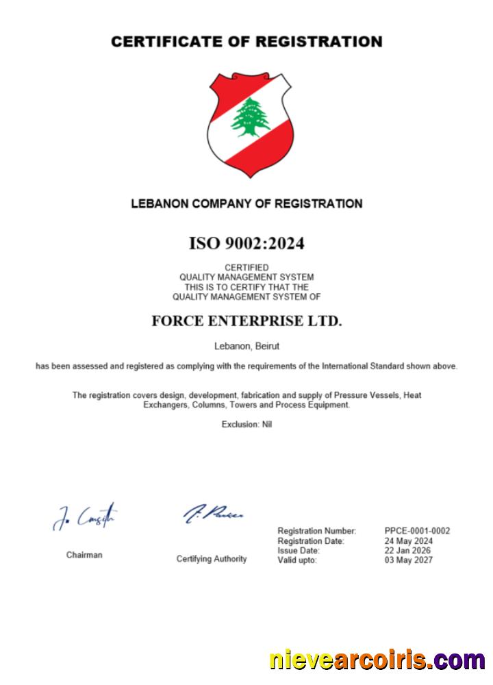 Professional Lebanon Company Registration Certificate Word And PDF Template