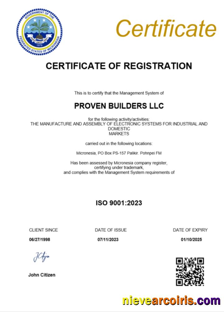 Premium Micronesia Business Registration Certificate Word And PDF Template