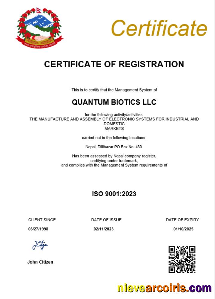 Premium Nepal Company Registration Certificate Word And PDF Template