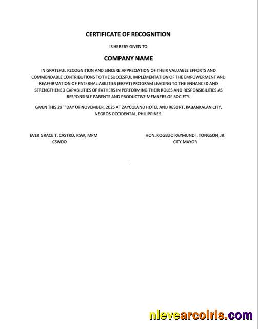 Premium Philippines Certificate Of Recognition Word And PDF Template