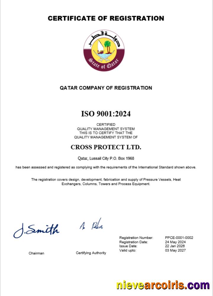 Premium Qatar Business Registration Certificate Word And PDF Template