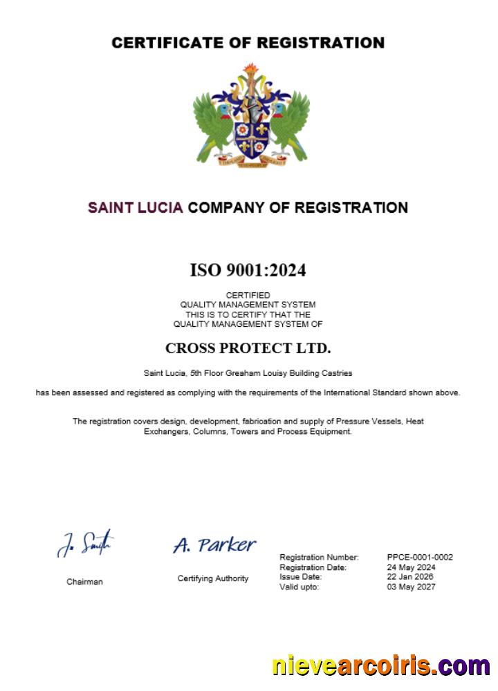 Realistic Saint Lucia Business Registration Certificate Word And PDF Template