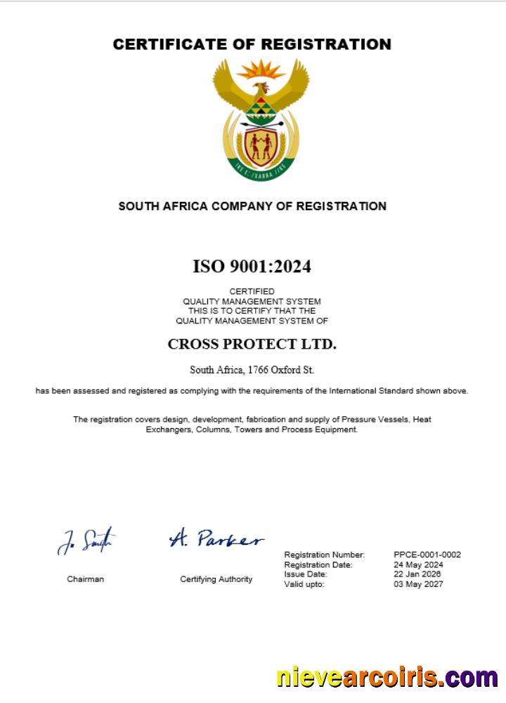 Editable South Africa Business Registration Certificate Word And PDF Template