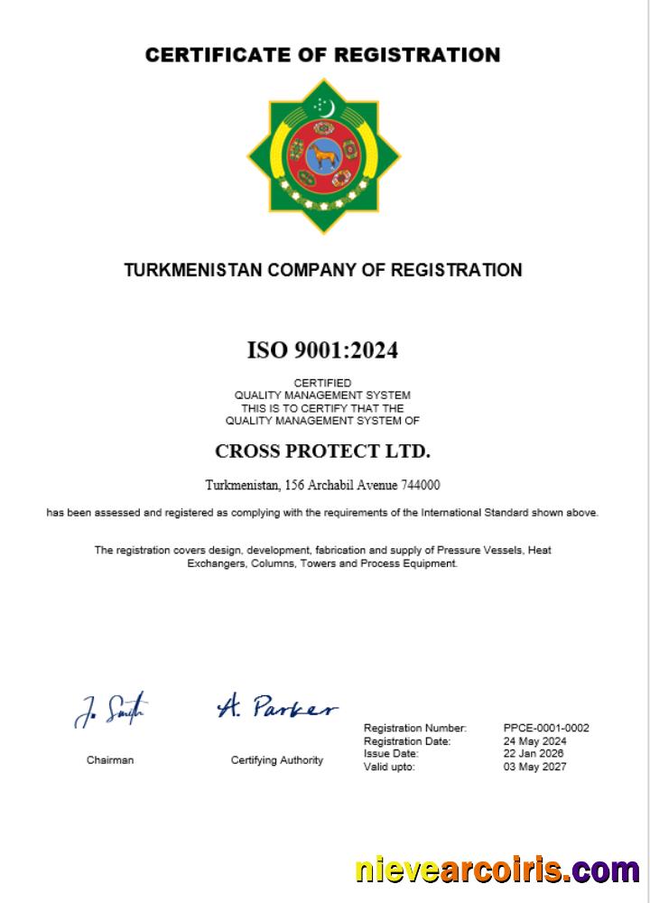 Realistic Turkmenistan Business Registration Certificate Word And PDF Template